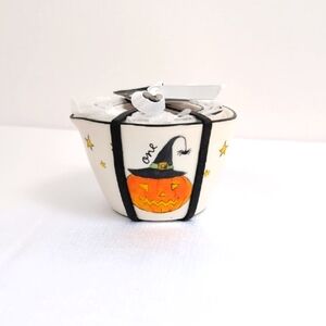 Rae Dunn Ceramic 2025 Halloween Pumpkin/🎃Jack-O-Lantern Measuring Cups - NWT